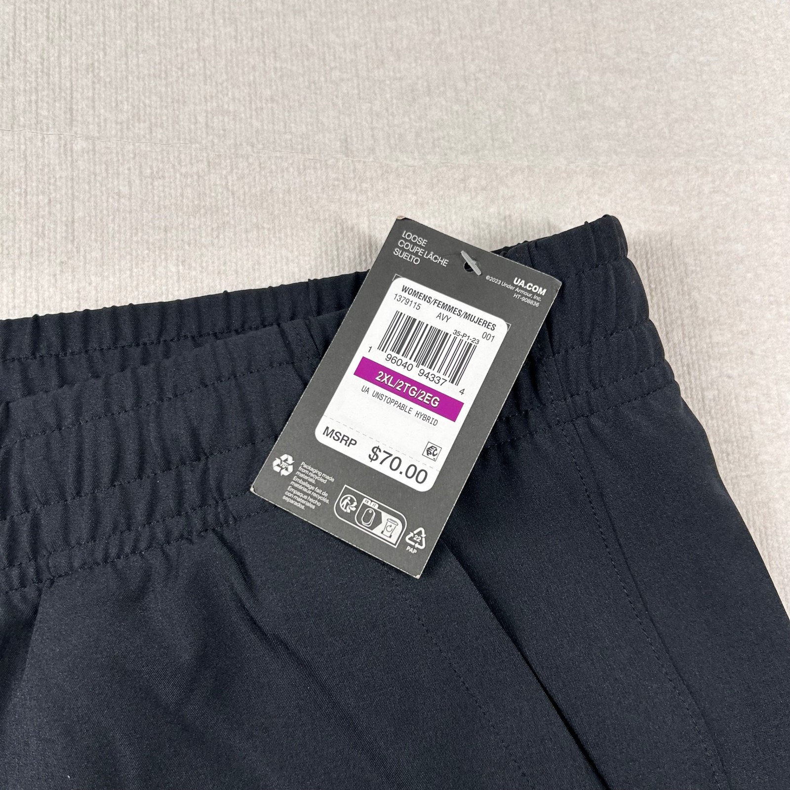 Under Armour Pants Womens 2xl Unstoppable Hybrid Joggers Black Performance — image 3 of 8